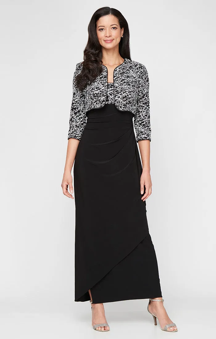 Empire Waist Glitter Bolero Jacket Dress sold by Alex Evenings