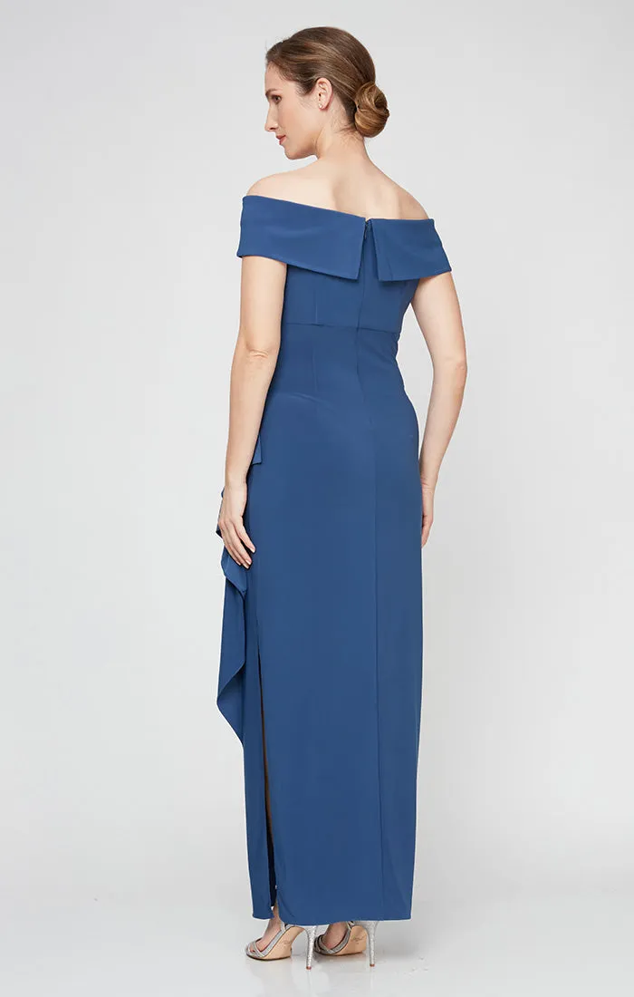 Nora Off-the-Shoulder Matte Jersey Dress sold by Alex Evenings product image thumbnail 4