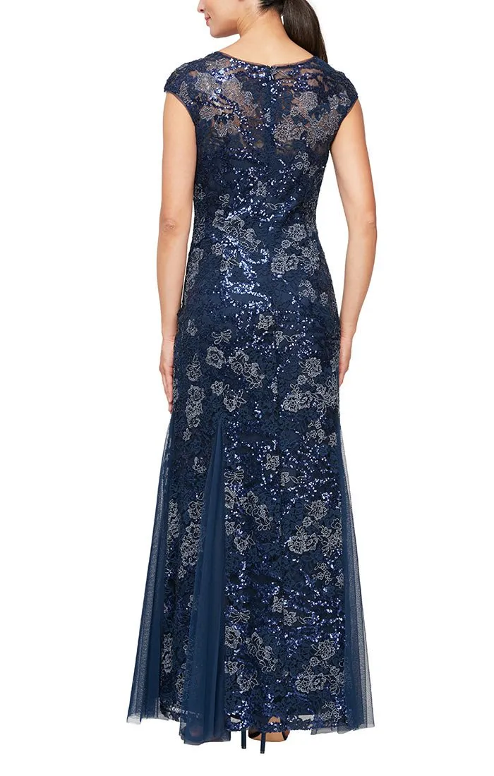 Petite - Emily Embroidered Fit and Flare Dress sold by Alex Evenings product image thumbnail 4