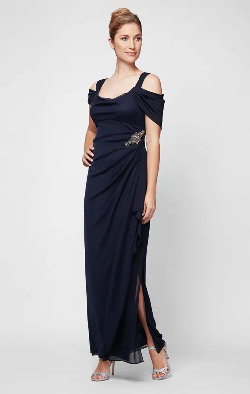 Petite Camille Cowl Neck Gown sold by Alex Evenings