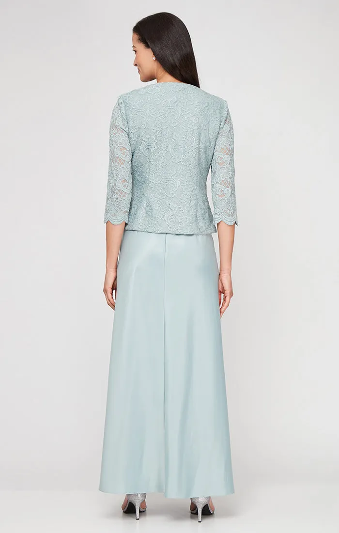 Bethany Glitter Lace Jacket Dress sold by Alex Evenings product image thumbnail 3