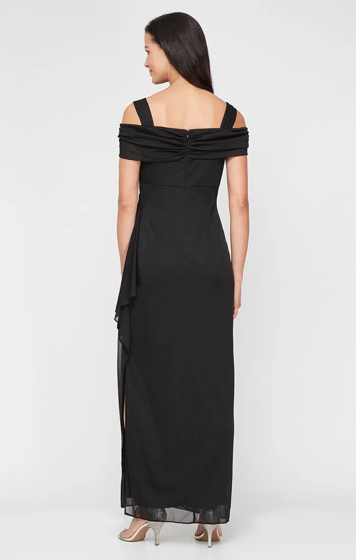 Petite Lindsay Cold Shoulder Mesh Gown sold by Alex Evenings product image thumbnail 2