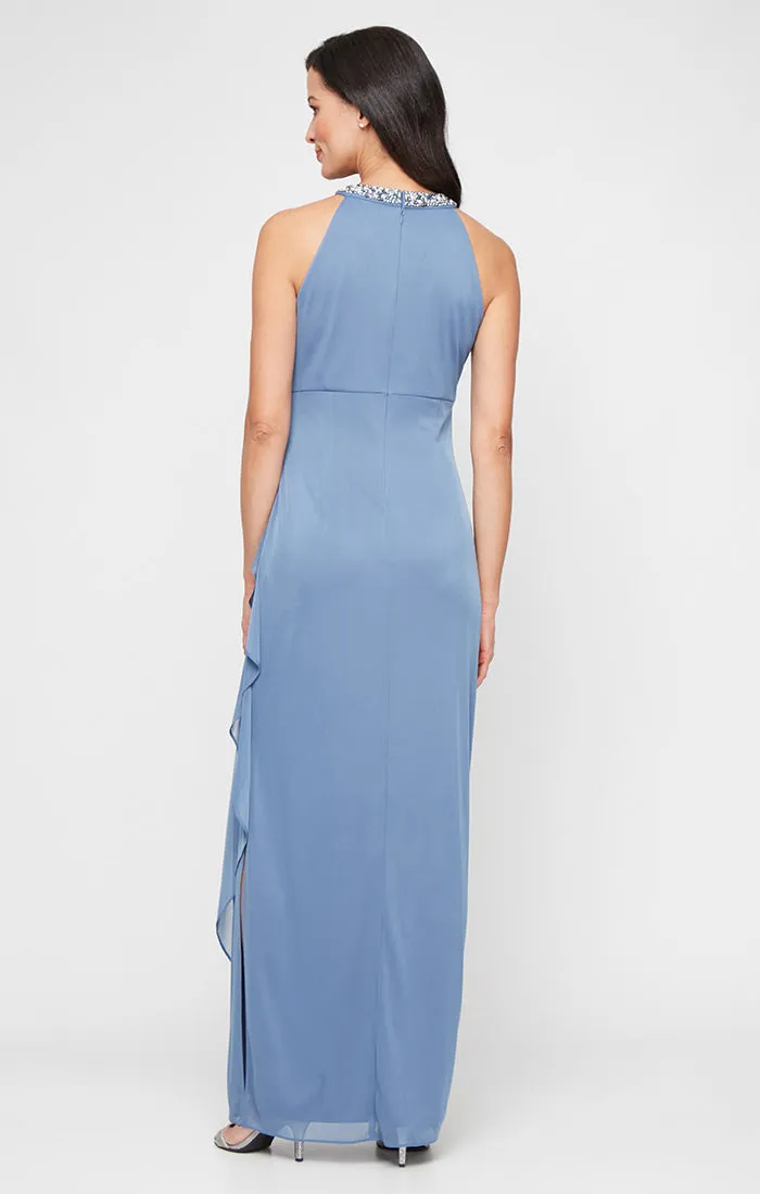 Alexandra Beaded Halter Dress sold by Alex Evenings product image thumbnail 2