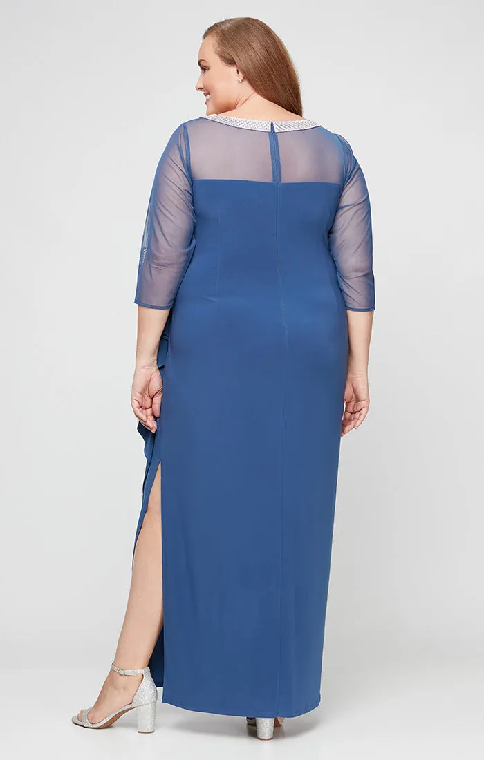 Plus - Maya Matte Jersey Ruched Dress sold by Alex Evenings product image thumbnail 2