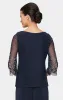 Petite 3/4 Sleeve Blouse With Illusion Heat Set Sleeves sold by Alex Evenings