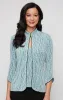 Regular - Glitter Knit Mandarin Neck Twinset with Scoop Neck Tank and Satin Piping Detail sold by Alex Evenings