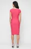 Short Compression Collection Sheath Dress with Square Neckline and Tulip Overlay Skirt sold by Alex Evenings