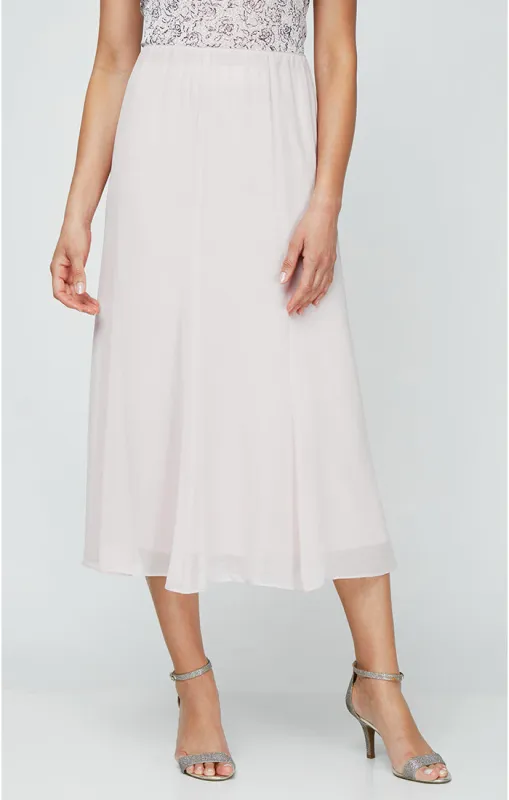 Tea-Length Chiffon Skirt sold by Alex Evenings