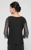 Plus 3/4 Sleeve Metallic Knit Blouse With Illusion Heat Set Sleeves sold by Alex Evenings