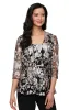 Plus 3/4 Sleeve Embroidered Tulle Twinset with Scoop Neck Tank and Elongated Center Front Closure Jacket sold by Alex Evenings