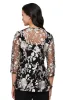 Plus 3/4 Sleeve Embroidered Tulle Twinset with Scoop Neck Tank and Elongated Center Front Closure Jacket sold by Alex Evenings