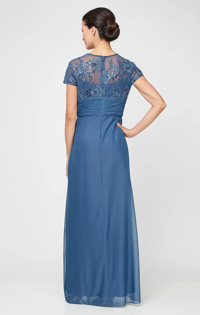 Petite Paula Surplice Neckline A-Line Dress sold by Alex Evenings product image thumbnail 2