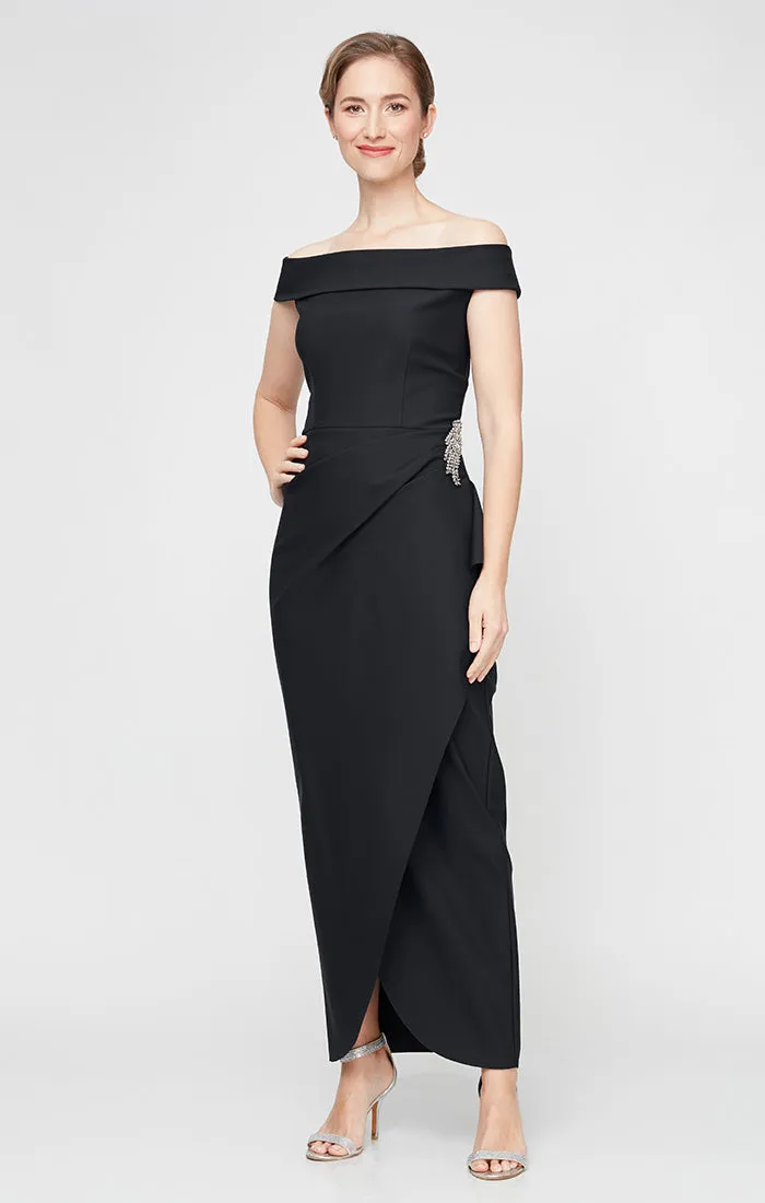 Dana Off-the-Shoulder Contour Dress sold by Alex Evenings product image thumbnail 3