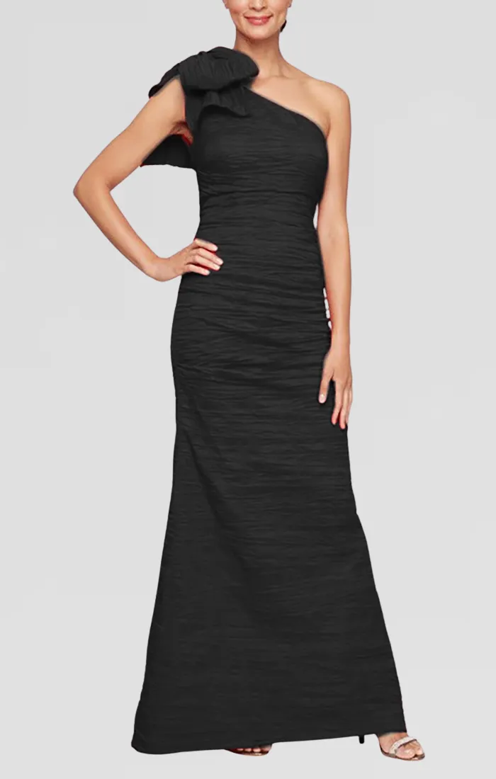 Tamia One Shoulder Taffeta Dress sold by Alex Evenings product image thumbnail 3