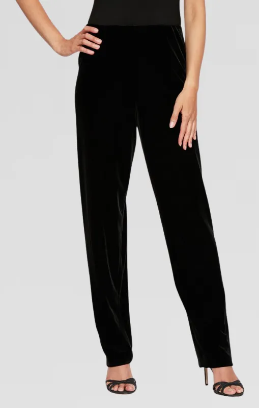 Petite Slim Leg Velvet Pant With Elastic Waist sold by Alex Evenings