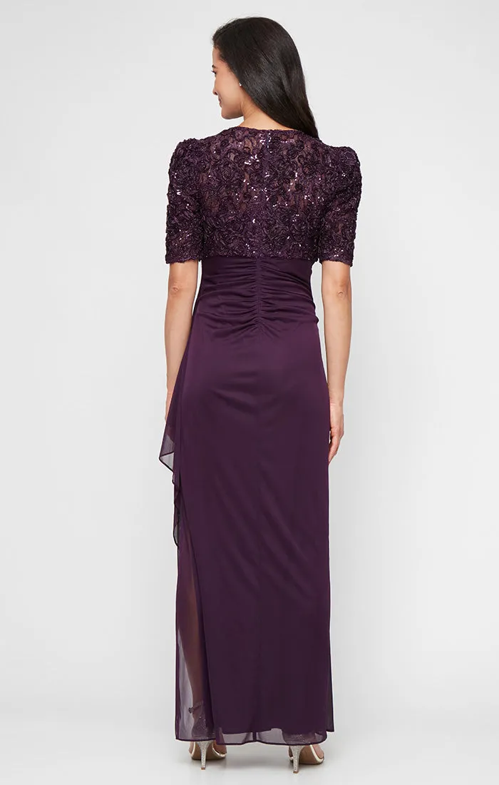 Petite Rebecca Puff Sleeve Detail Dress sold by Alex Evenings product image thumbnail 2