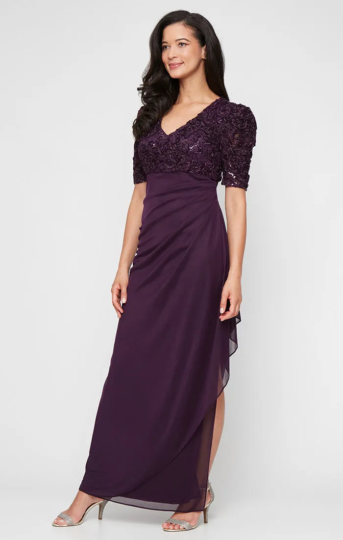 Petite Rebecca Puff Sleeve Detail Dress sold by Alex Evenings