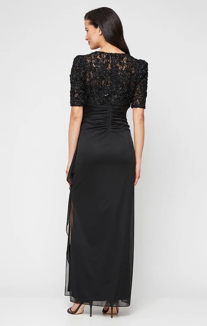 Petite Rebecca Puff Sleeve Detail Dress sold by Alex Evenings product image thumbnail 4