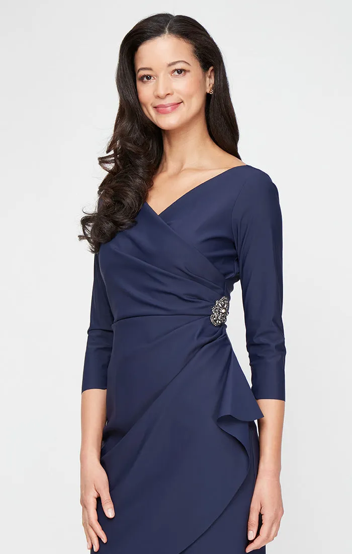 Diana Cascade Ruffle Sheath Contour Dress sold by Alex Evenings product image thumbnail 3