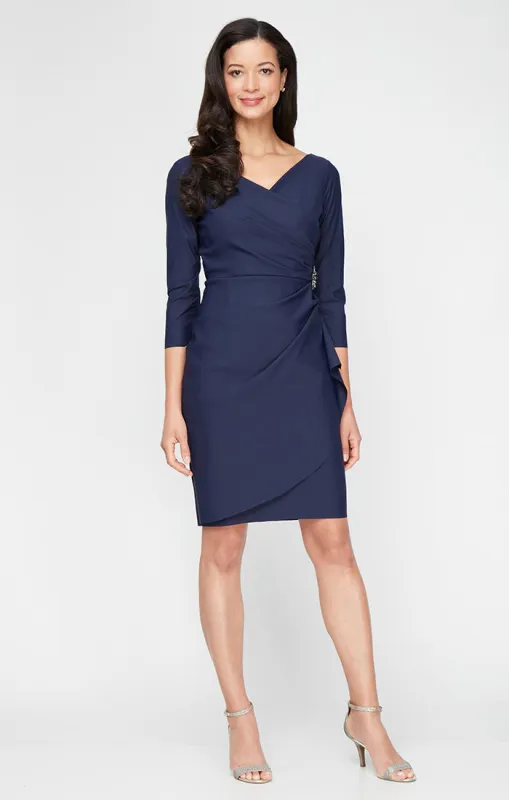 Diana Cascade Ruffle Sheath Contour Dress sold by Alex Evenings