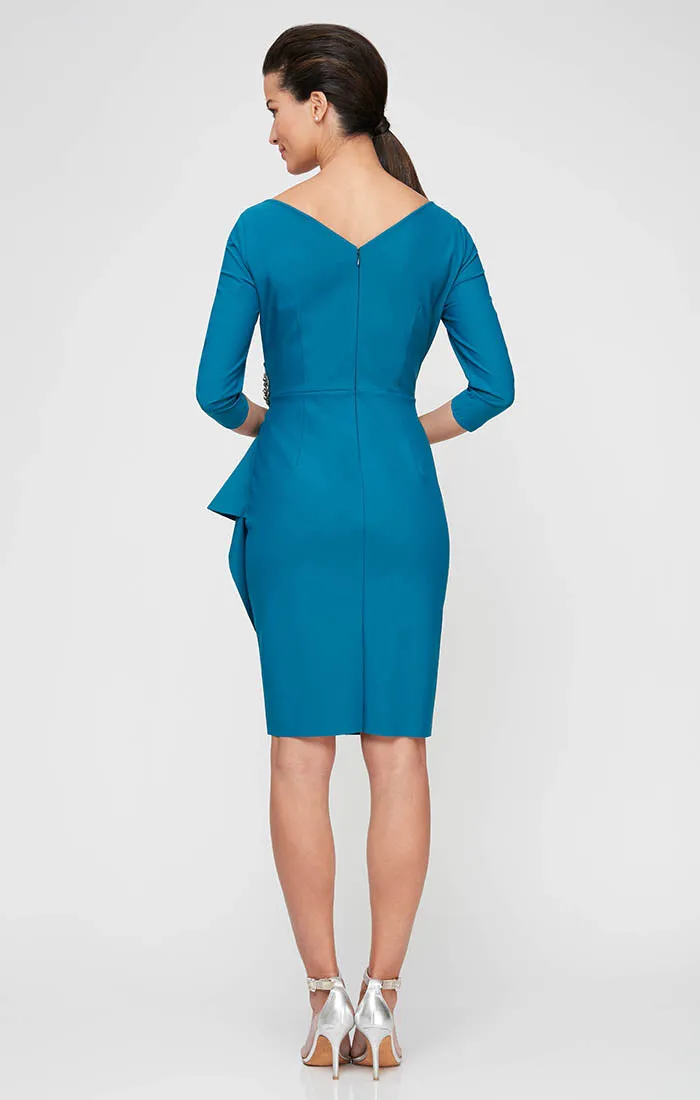 Diana Cascade Ruffle Sheath Contour Dress sold by Alex Evenings product image thumbnail 2
