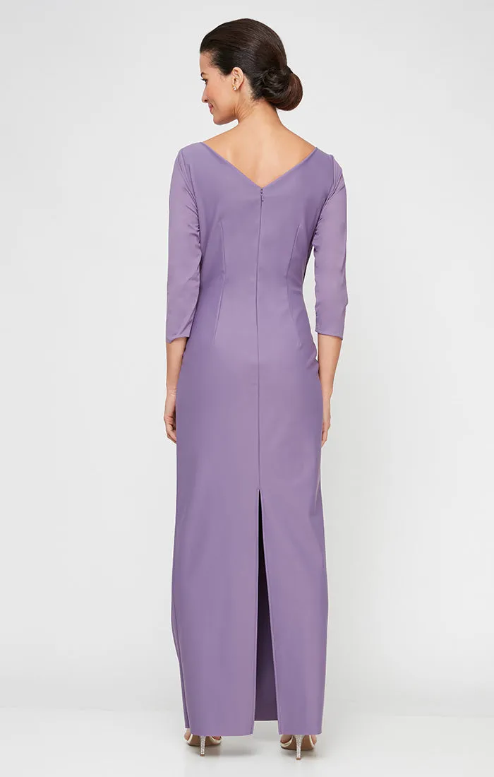 Chloe Contour Cascade Ruffle Dress sold by Alex Evenings product image thumbnail 2