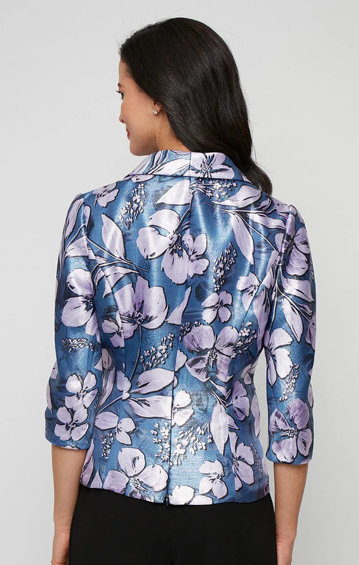 Regular - Printed Jacquard Side Tie Blouse with Collar sold by Alex Evenings product image thumbnail 2