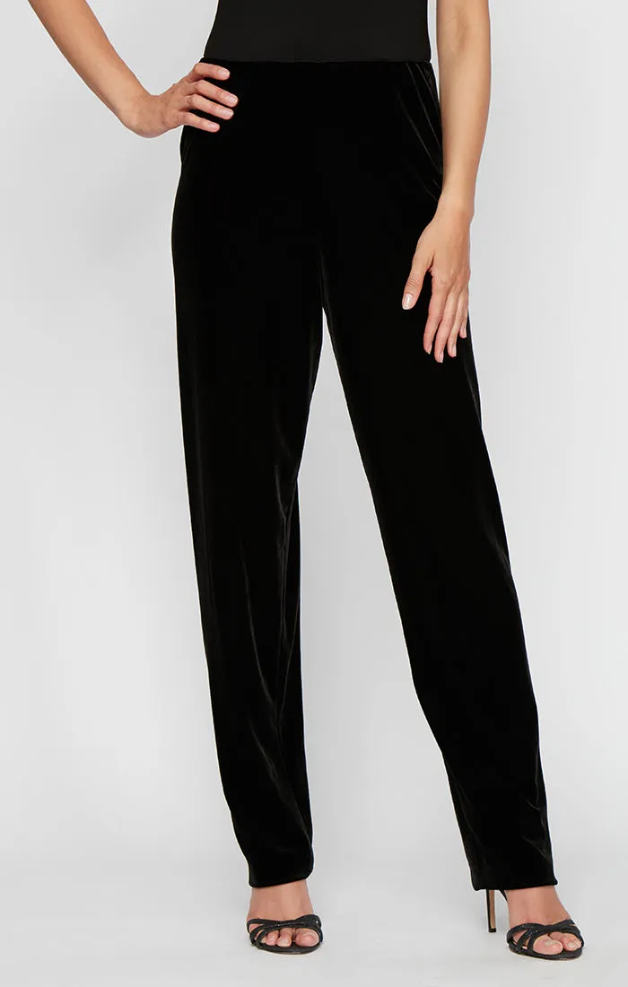 Plus Slim Leg Velvet Pant with Elastic Waist sold by Alex Evenings