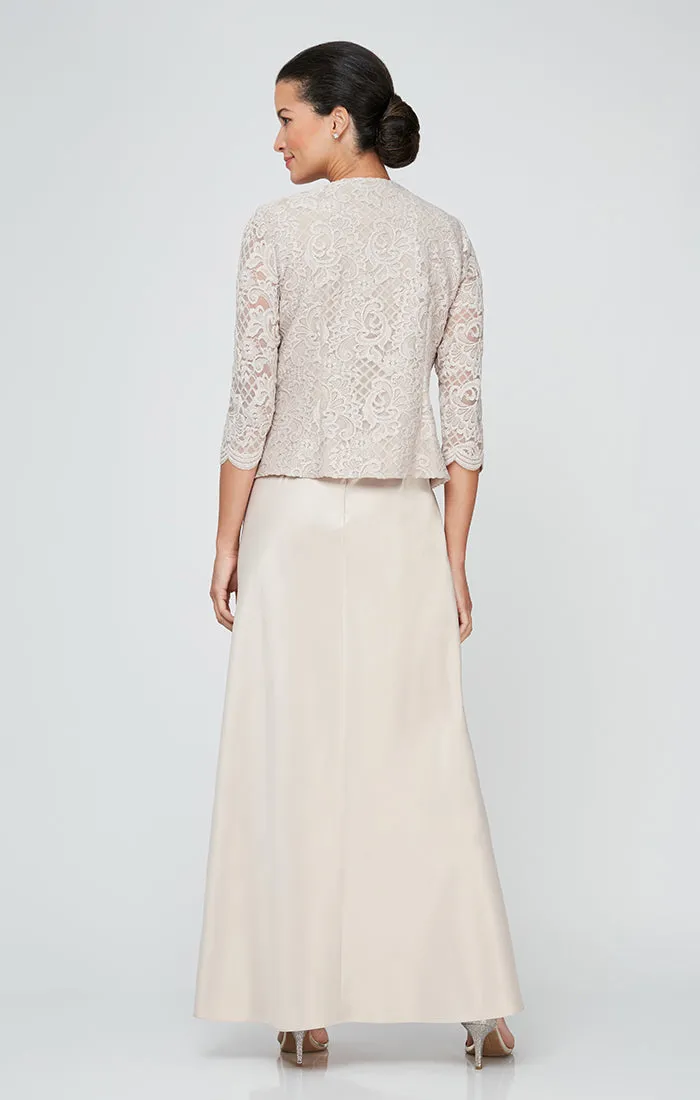 Bethany Glitter Lace Jacket Dress sold by Alex Evenings product image thumbnail 3