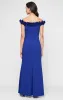 *Long Off the Shoulder Dress With 3D Flower Neckline and Front Slit sold by Alex Evenings
