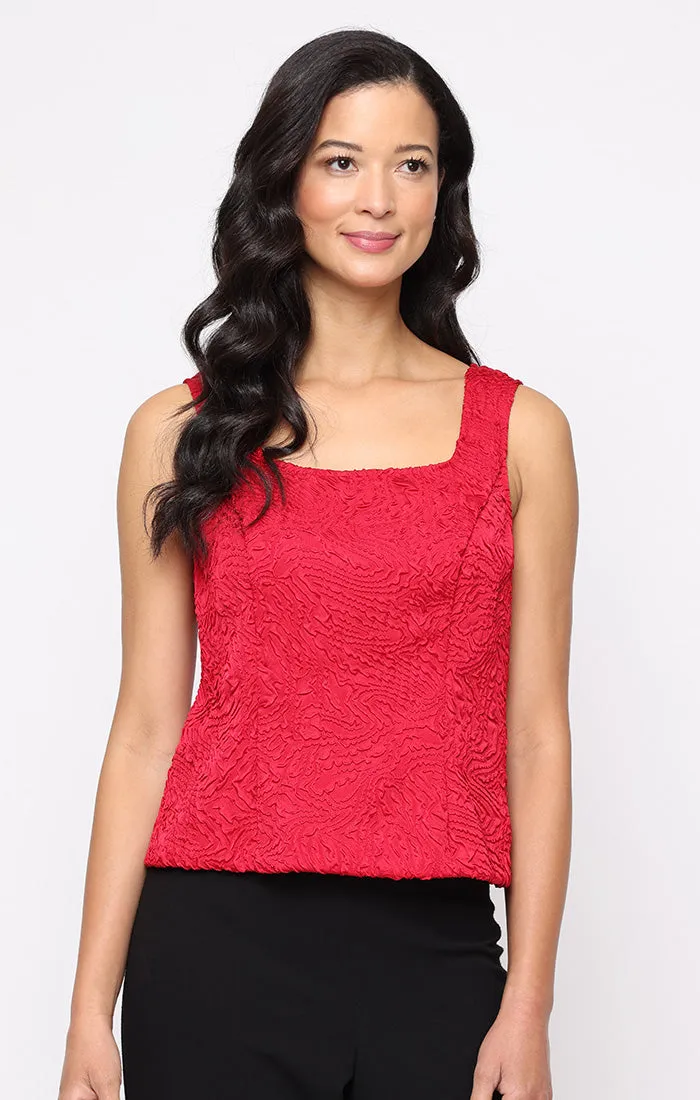 3/4 Sleeve Textured Jacquard Knit Twinset with Embellished Neck Jacket sold by Alex Evenings product image thumbnail 2