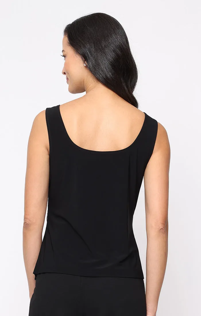 Petite - 3/4 Sleeve Embroidered Twinset with Scoop Neck Tank, Open Jacket and Scallop Detail sold by Alex Evenings product image thumbnail 4