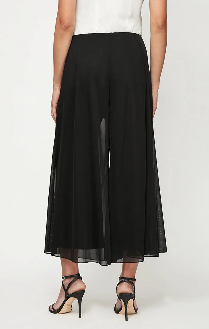Petite Wide Leg Cropped Length Mesh Pant sold by Alex Evenings product image thumbnail 2