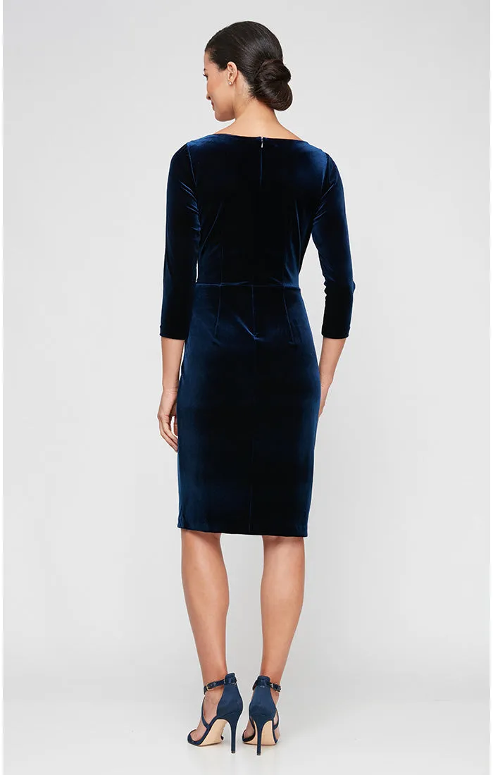 Claudia Velvet Sheath Dress sold by Alex Evenings product image thumbnail 2