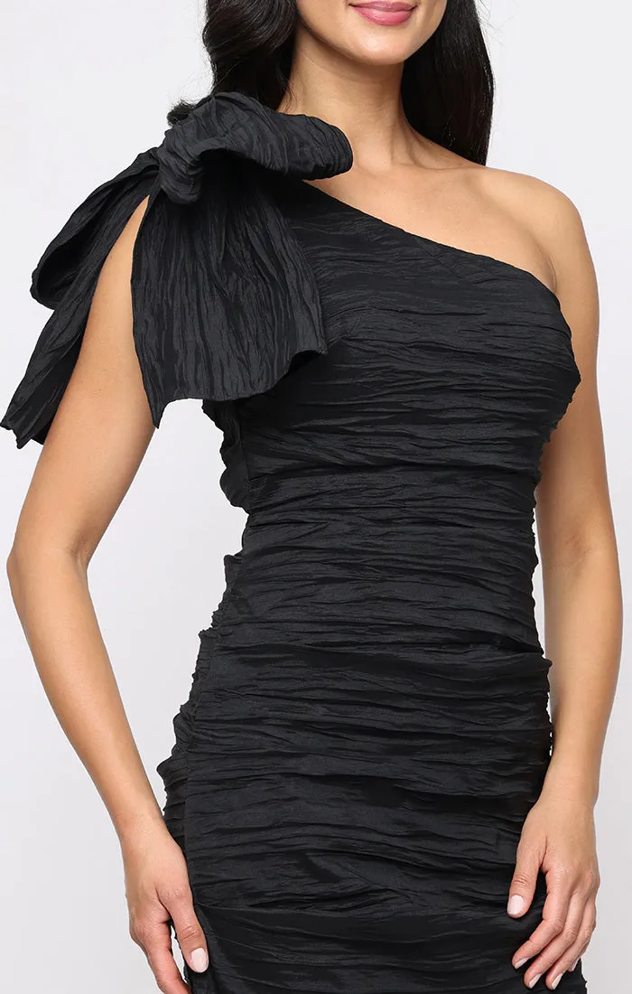 Long One Shoulder Dress with Bow Shoulder Detail sold by Alex Evenings product image thumbnail 2