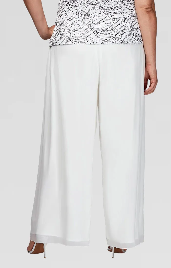 Plus Silky Chiffon Pant sold by Alex Evenings product image thumbnail 2