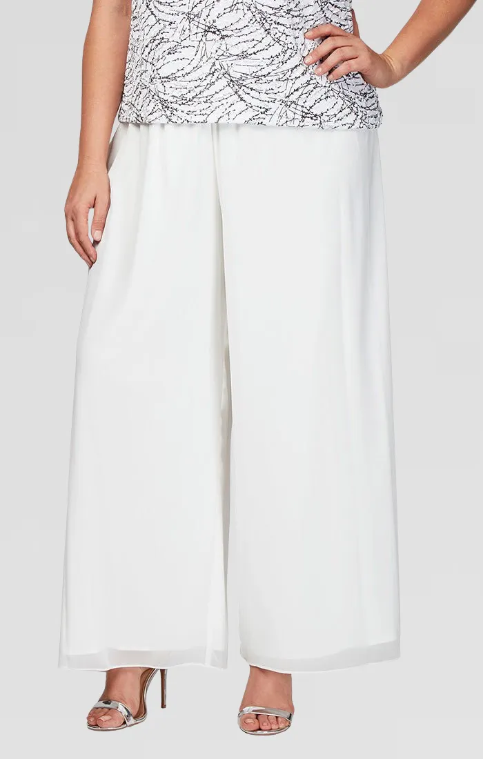 Plus Silky Chiffon Pant sold by Alex Evenings