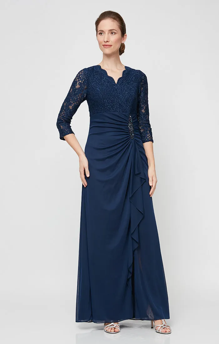 Petite Victoria Empire Waist Gown sold by Alex Evenings product image thumbnail 4