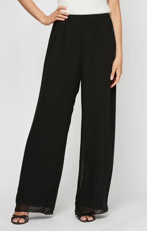 Straight Leg Chiffon Pant sold by Alex Evenings