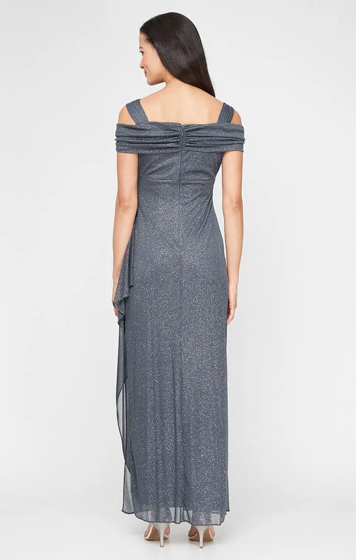 Hannah Glitter Mesh Gown sold by Alex Evenings product image thumbnail 3