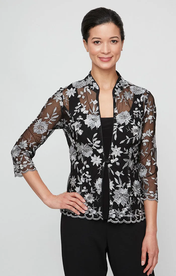 Petite 3/4 Sleeve Twinset with Solid Scoop Neck Tank sold by Alex Evenings product image thumbnail 5