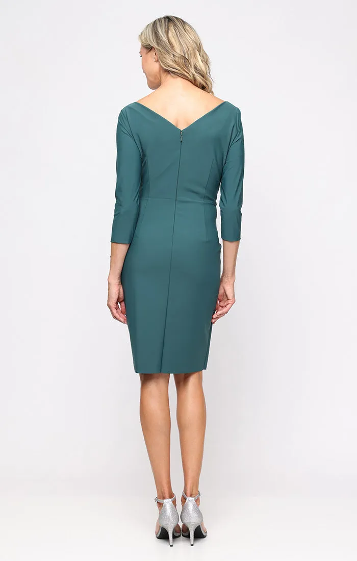 Diana Cascade Ruffle Sheath Contour Dress sold by Alex Evenings product image thumbnail 3