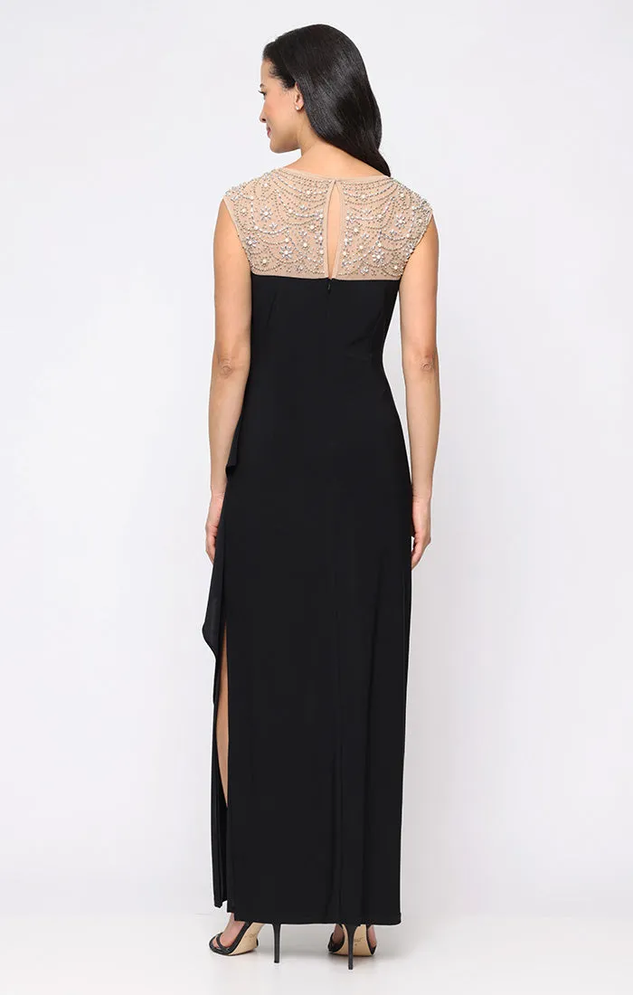 Nancy Matte Jersey Illusion Neckline Dress sold by Alex Evenings product image thumbnail 3