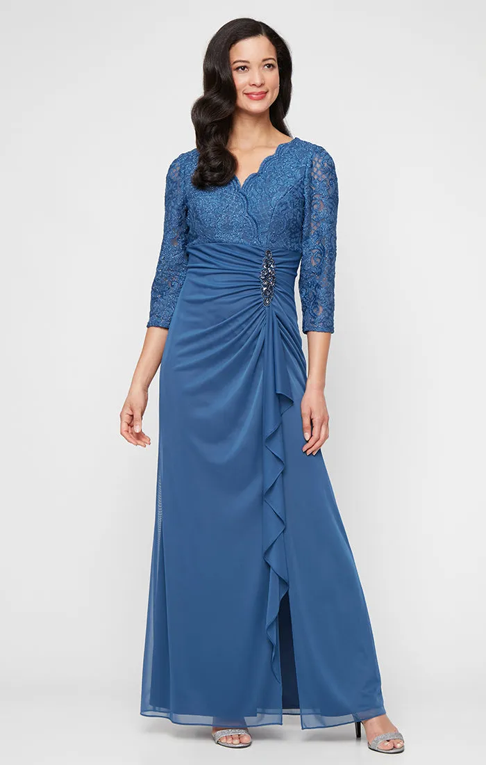 Petite - Victoria Empire Waist Gown sold by Alex Evenings