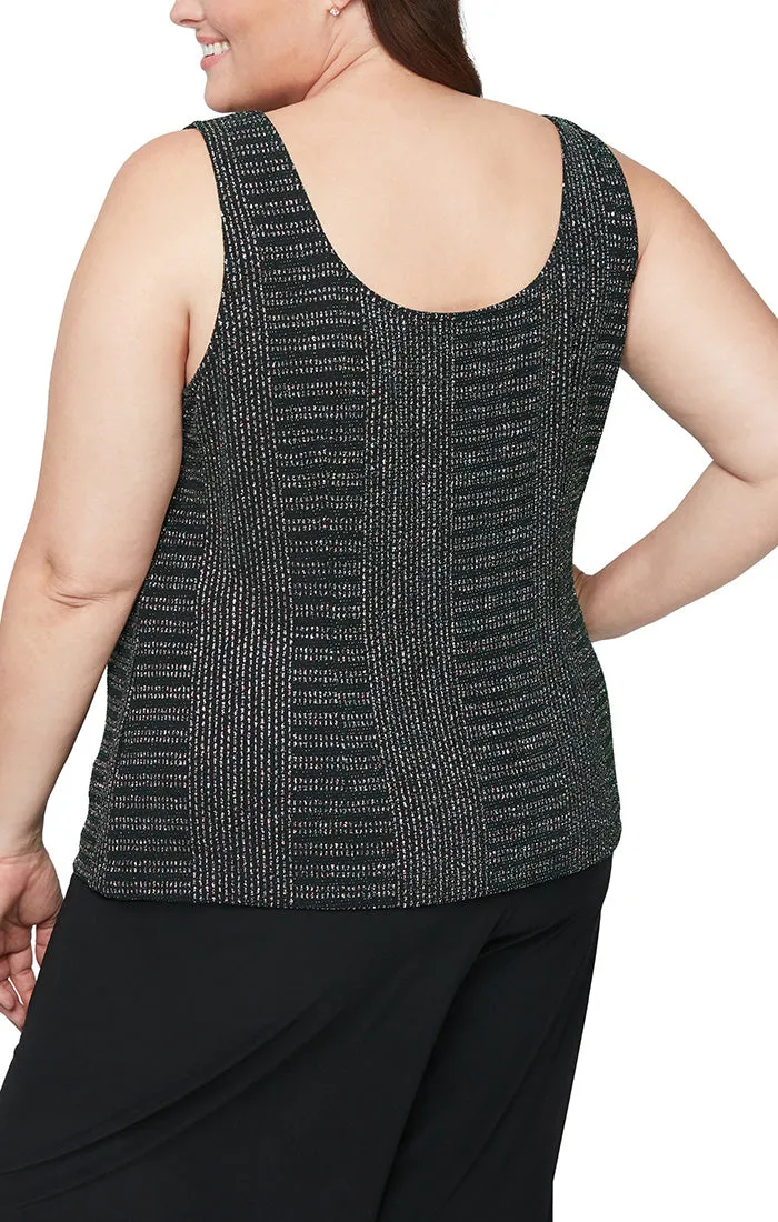 Plus - Printed Twinset With Hook Neck Closure Jacket and Scoop Neck Tank sold by Alex Evenings product image thumbnail 4