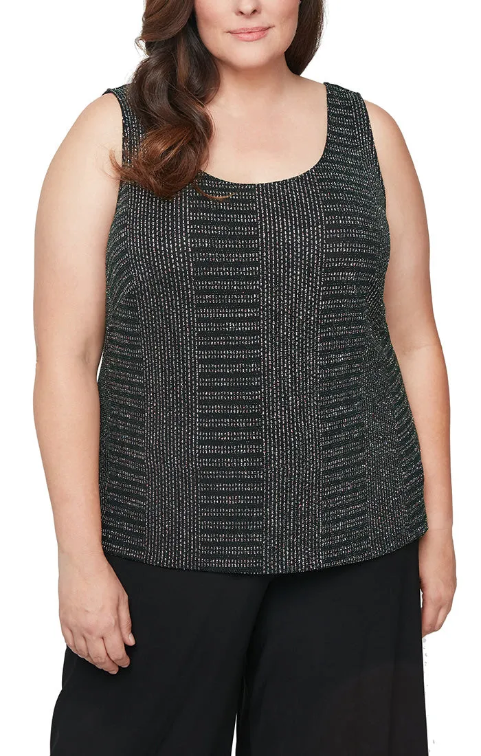 Plus - Printed Twinset With Hook Neck Closure Jacket and Scoop Neck Tank sold by Alex Evenings product image thumbnail 2