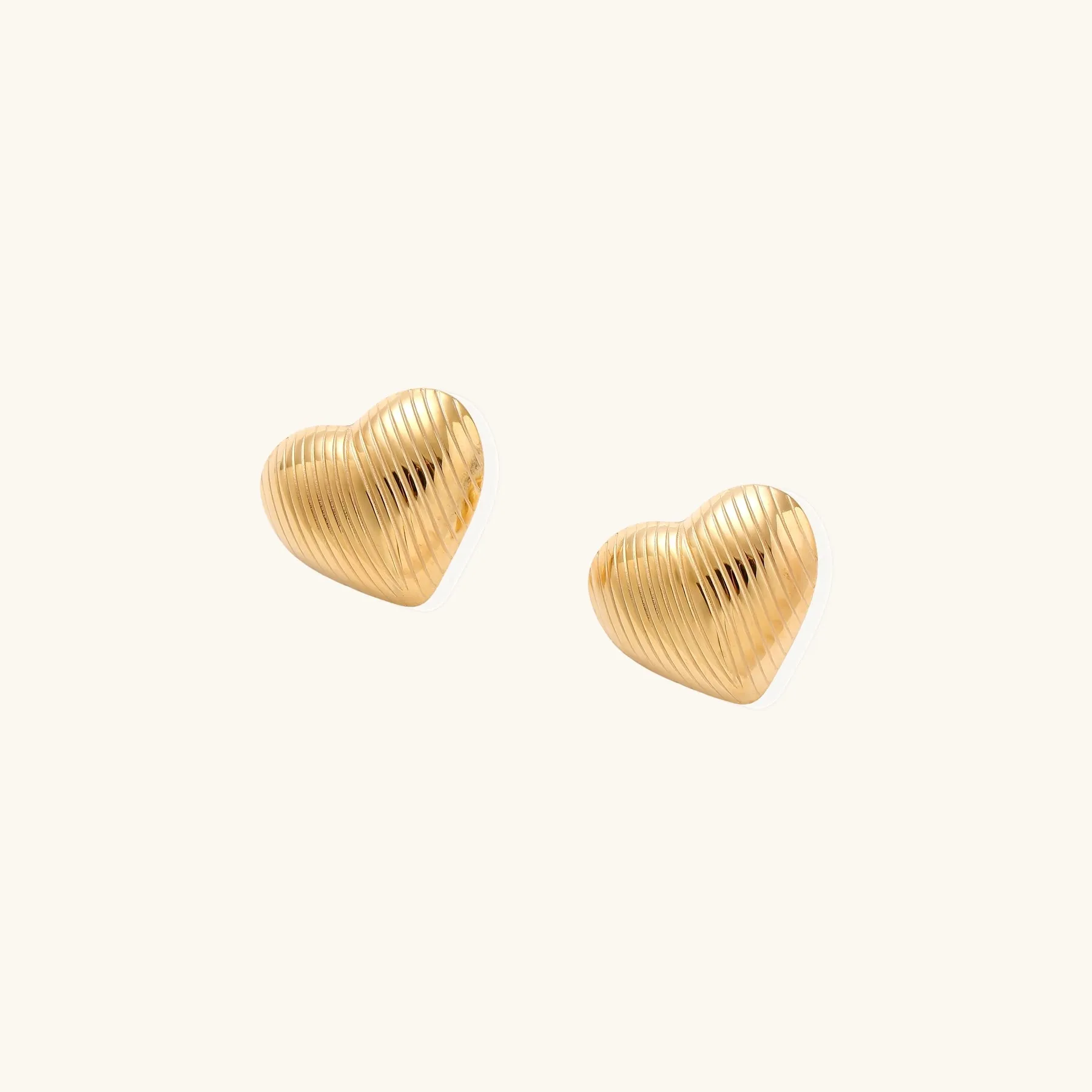 Textured Heart Stud Earrings sold by Alex Evenings product image thumbnail 3