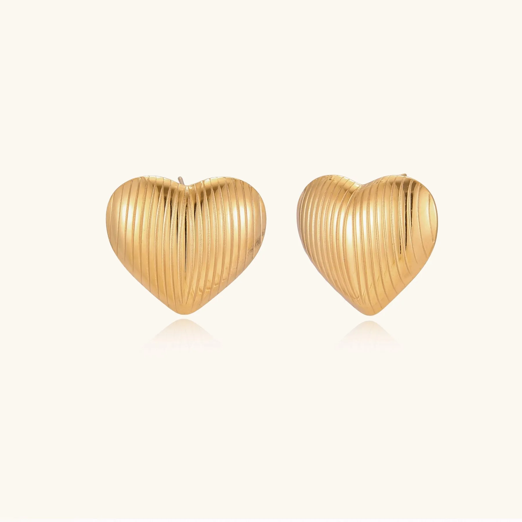 Textured Heart Stud Earrings sold by Alex Evenings