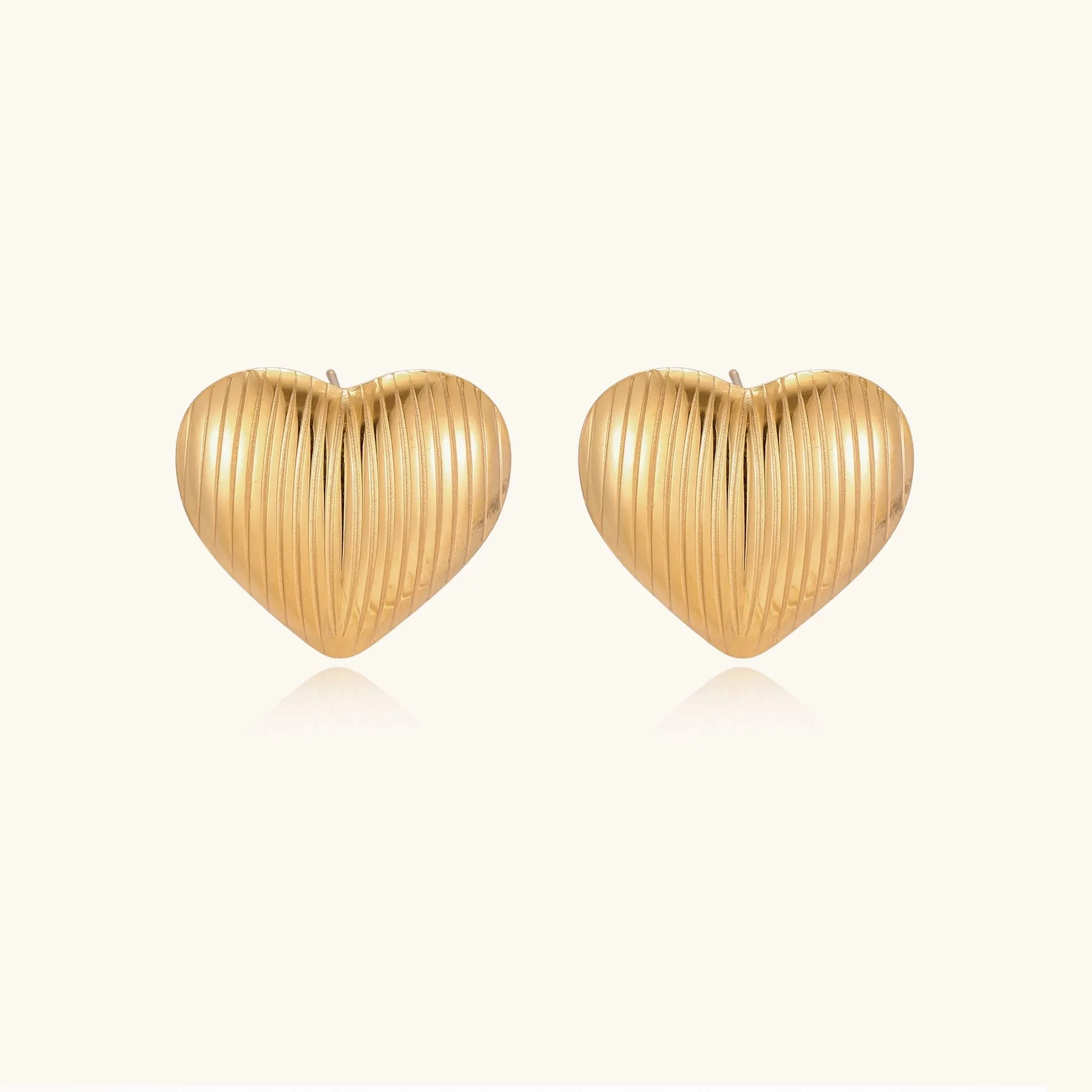 Textured Heart Stud Earrings sold by Alex Evenings product image thumbnail 2