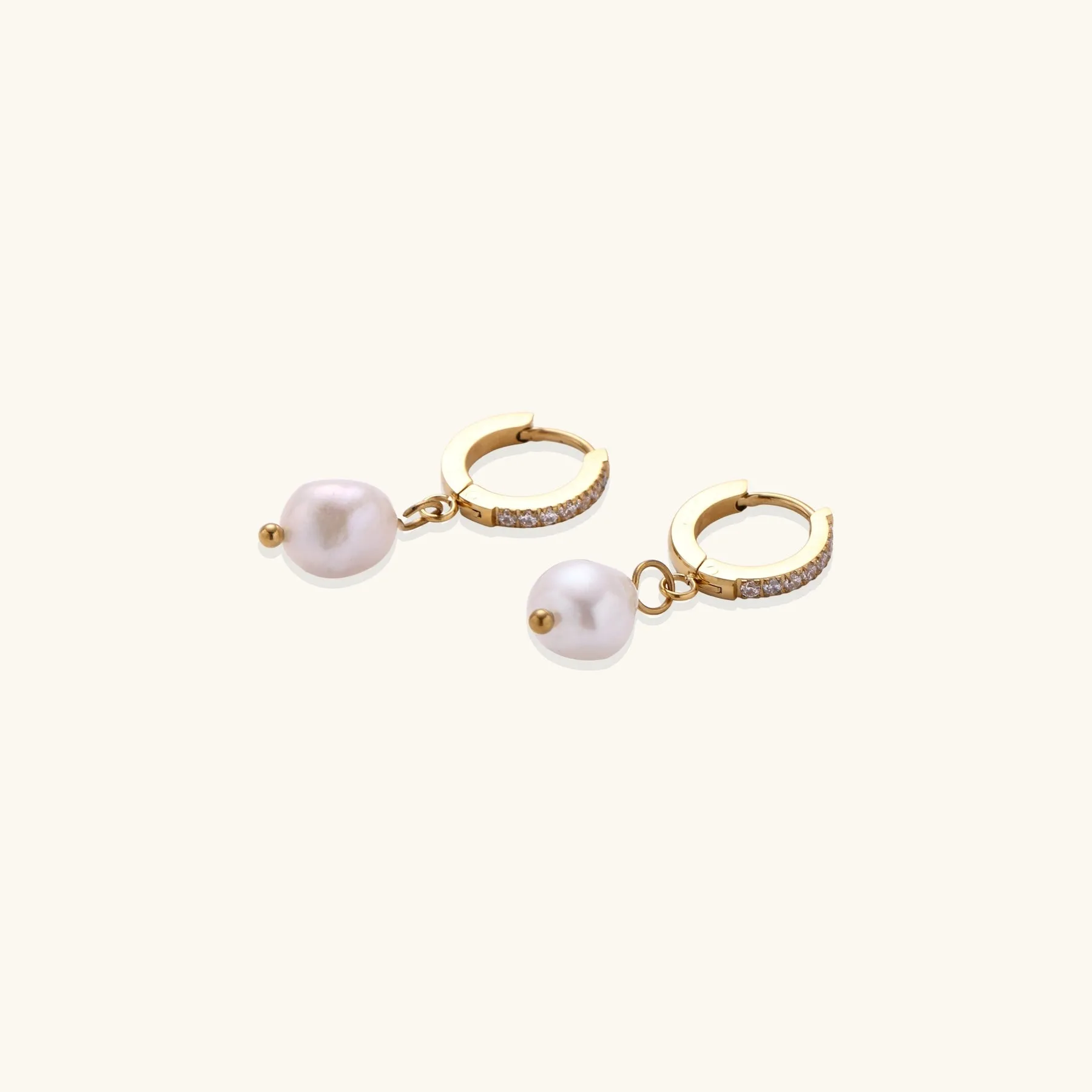Pearl Drop Hoops sold by Alex Evenings product image thumbnail 3